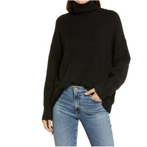 Treasure & Bond Women's Turtleneck Sweater In Black Size S soft
